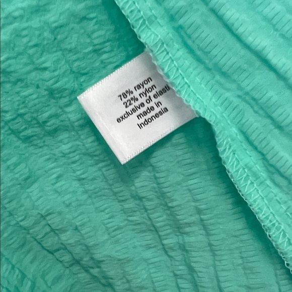 Lane Bryant Aqua Cold Shoulder Blouse - Picture 3 of 9